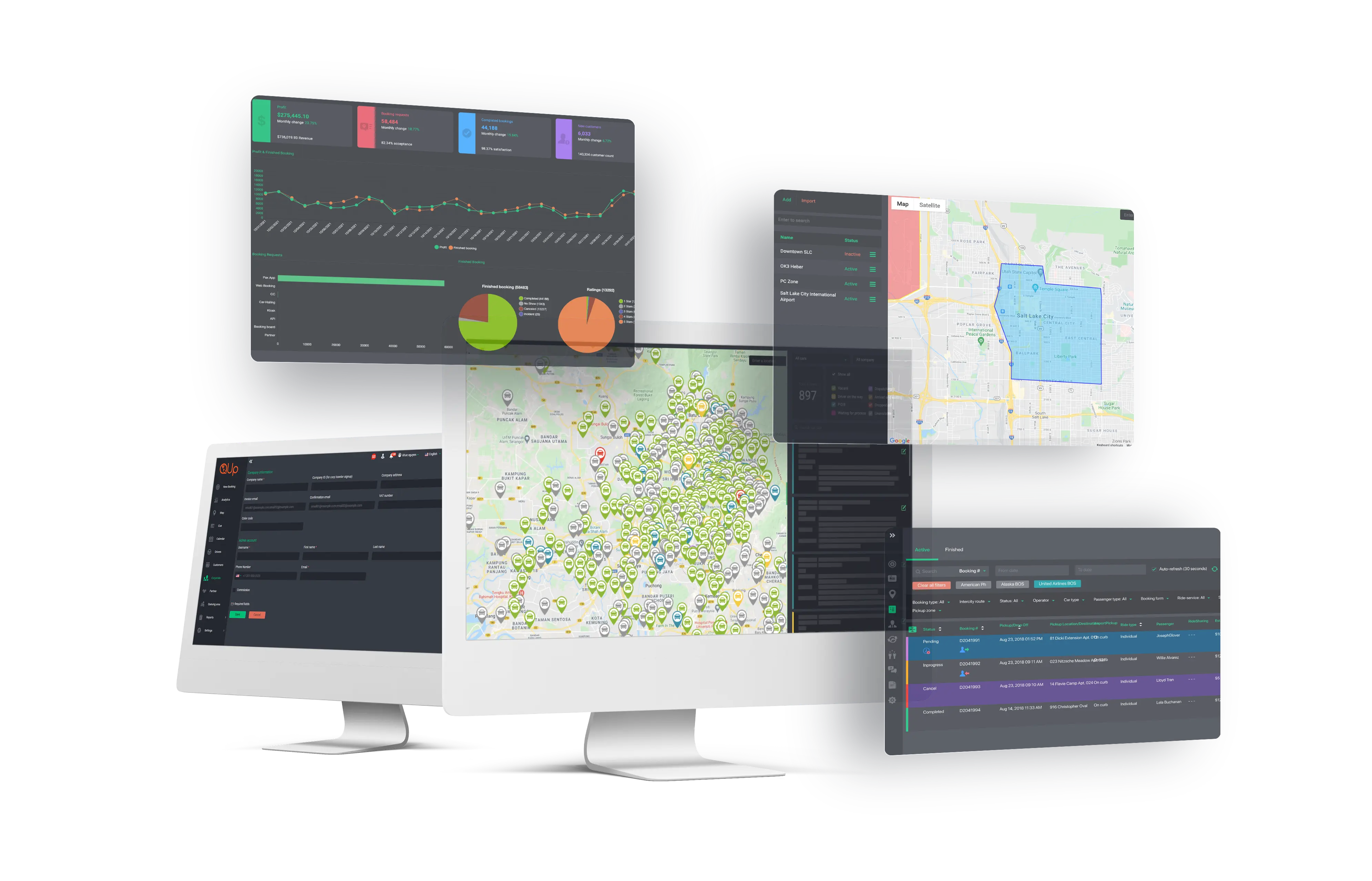 dispatching, reservation dashboard