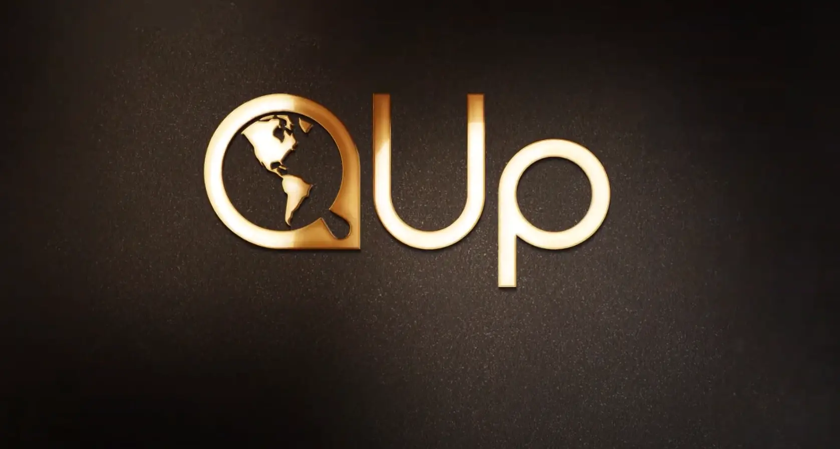 showing a qup logo in gold